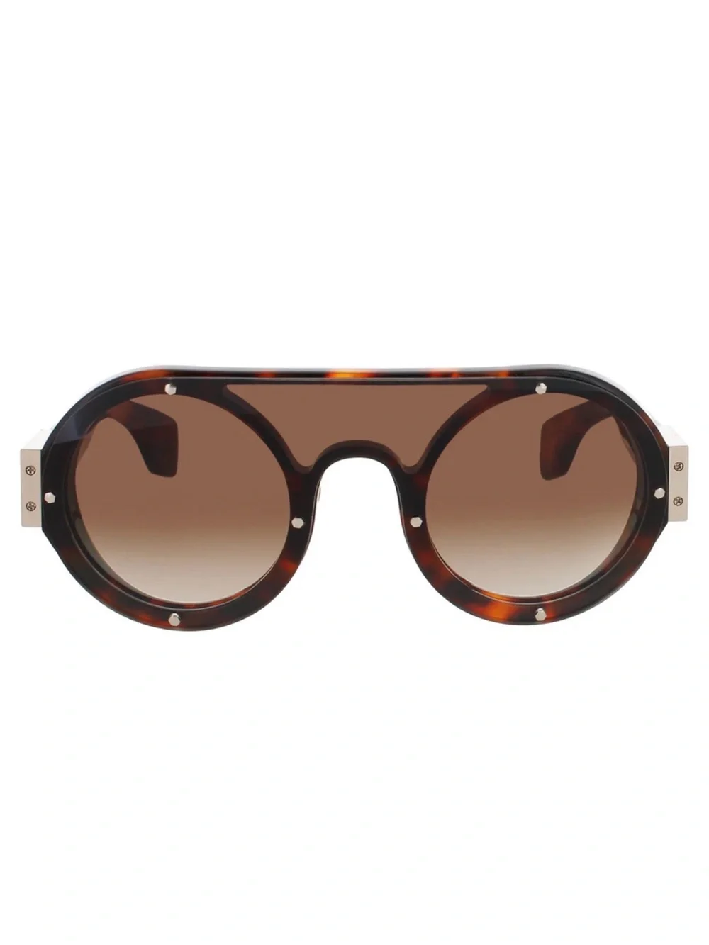 New Bugatti 47-Car Tortoiseshell Round Sunglasses - Brown Lenses Authentic
